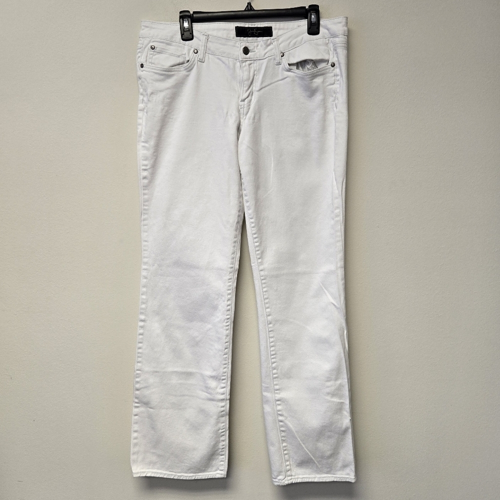 Jessica Simpson Sunset Boot Leg Jean White 32